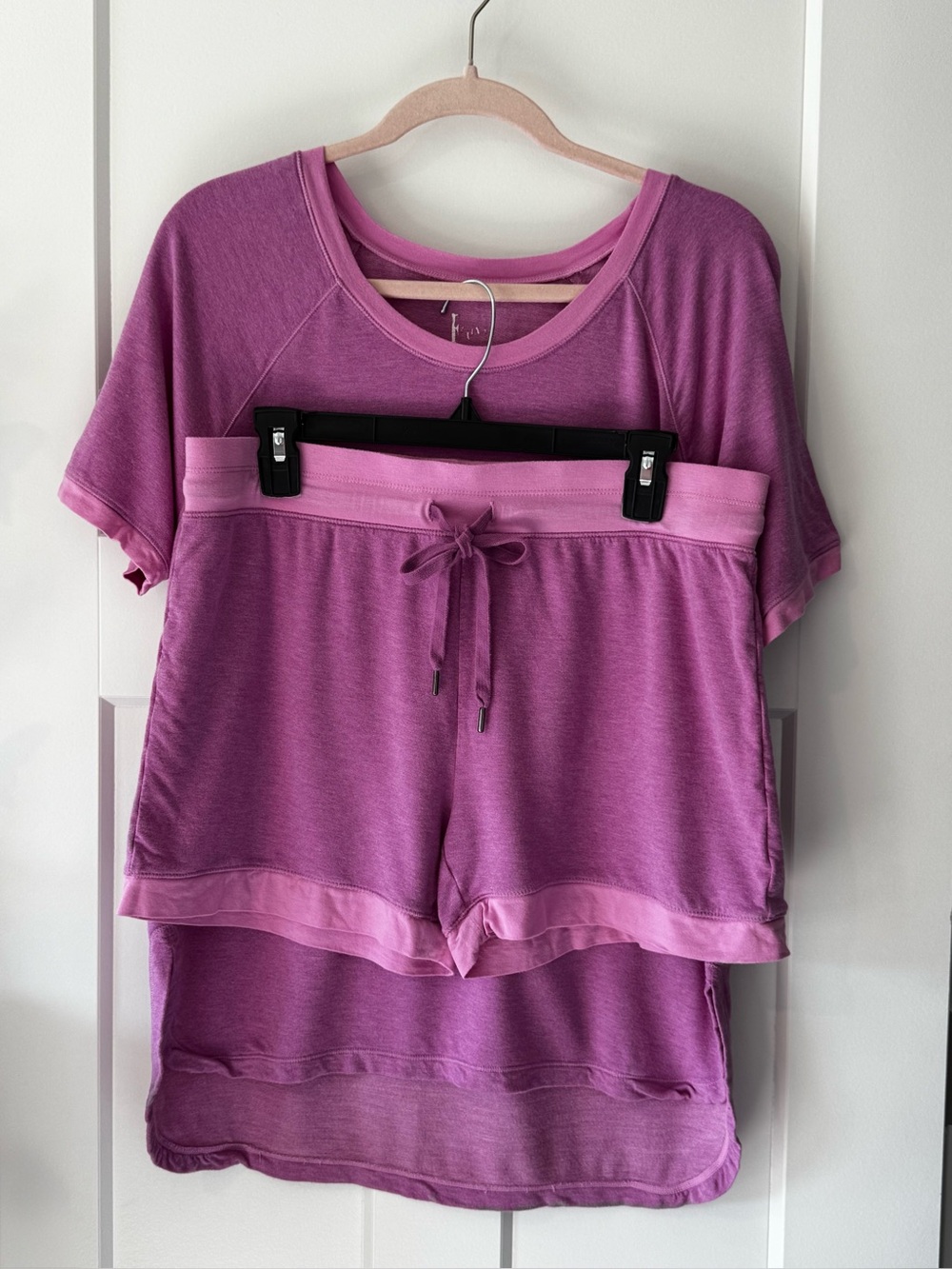 Felina Orchid Pink Soft Rayon Pajama Lounge Set Top & Shorts M Soft Girl - Picture 6 of 13